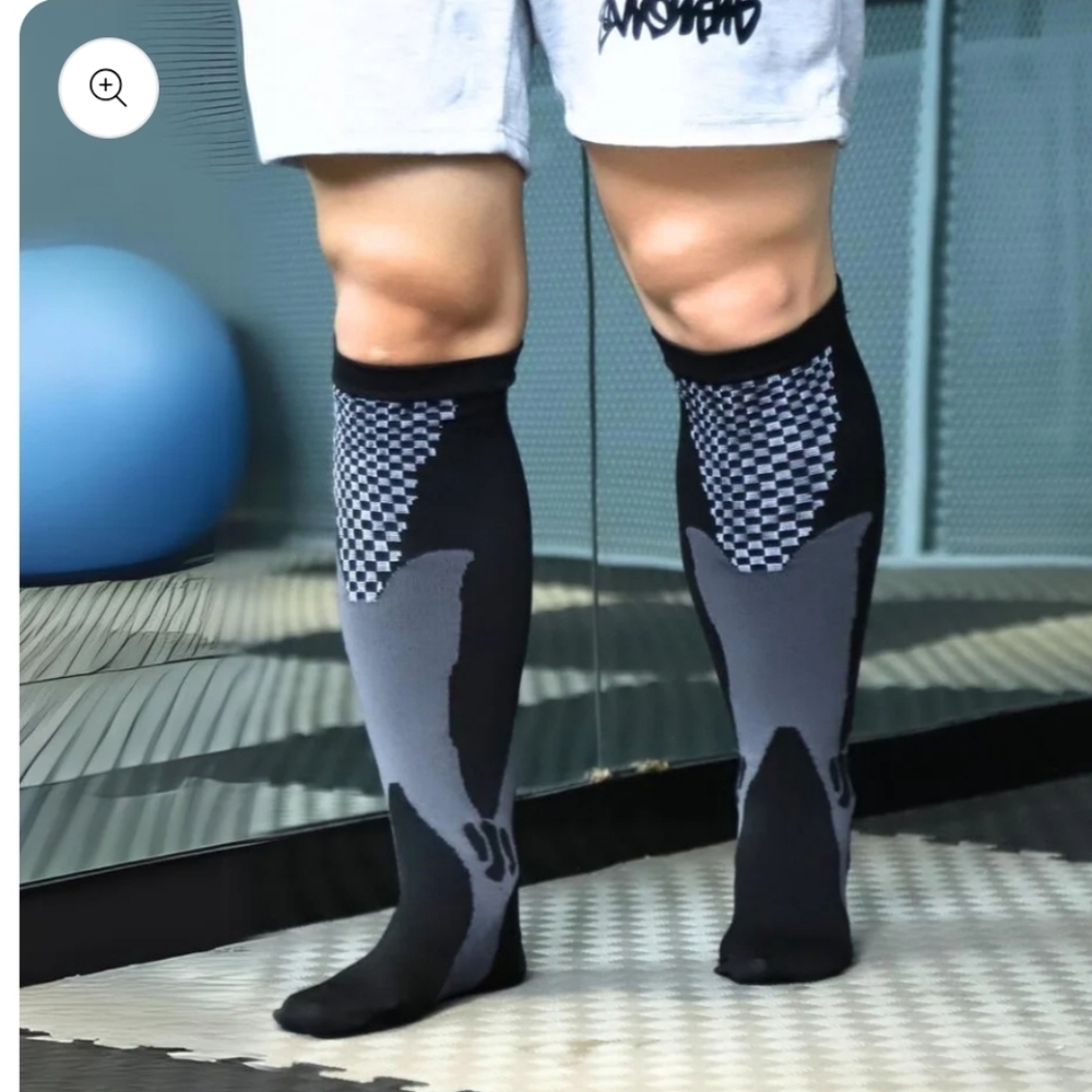 NWT VERO MEDIC Compression Socks ~sz 4XL Black & Gray